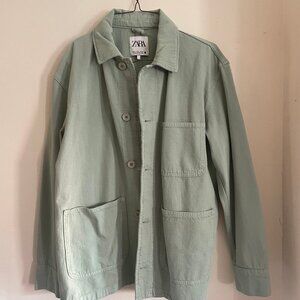 Mens Zara Denim Chore Jacket, Medium, NWOT